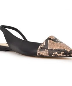 Nine West Shoes Beads Slingback Pointy Toe Flats