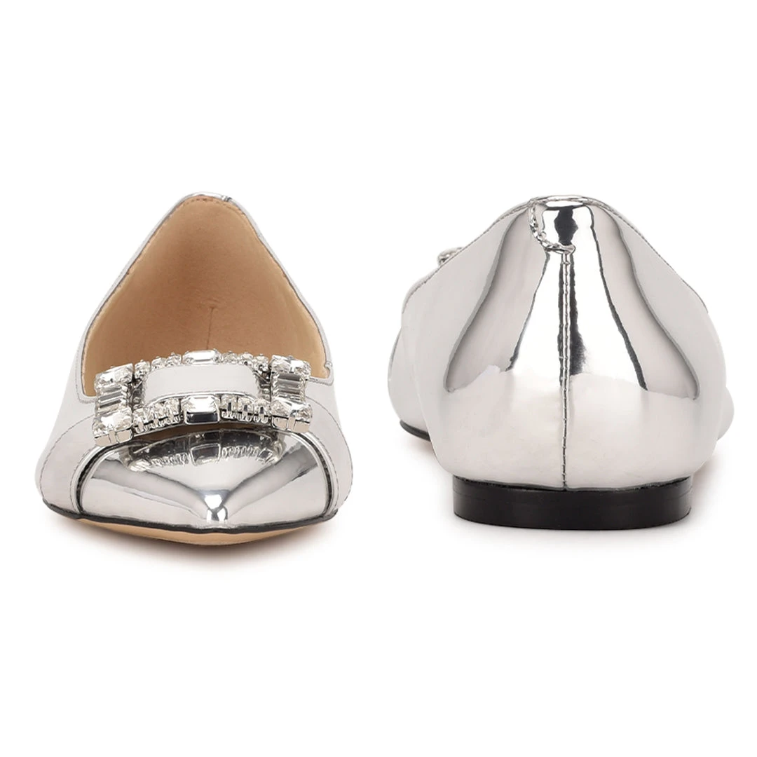 Nine West Metallic Mindset Behold Dress Flats 6 Nine West Metallic Mindset Behold Dress Flats