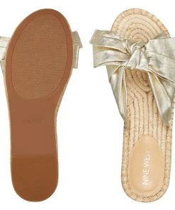 Nine West Weave Got You Blanche Espadrille Slide Sandals