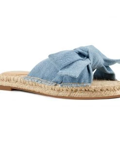 Nine West Weave Got You Blanche Espadrille Slide Sandals