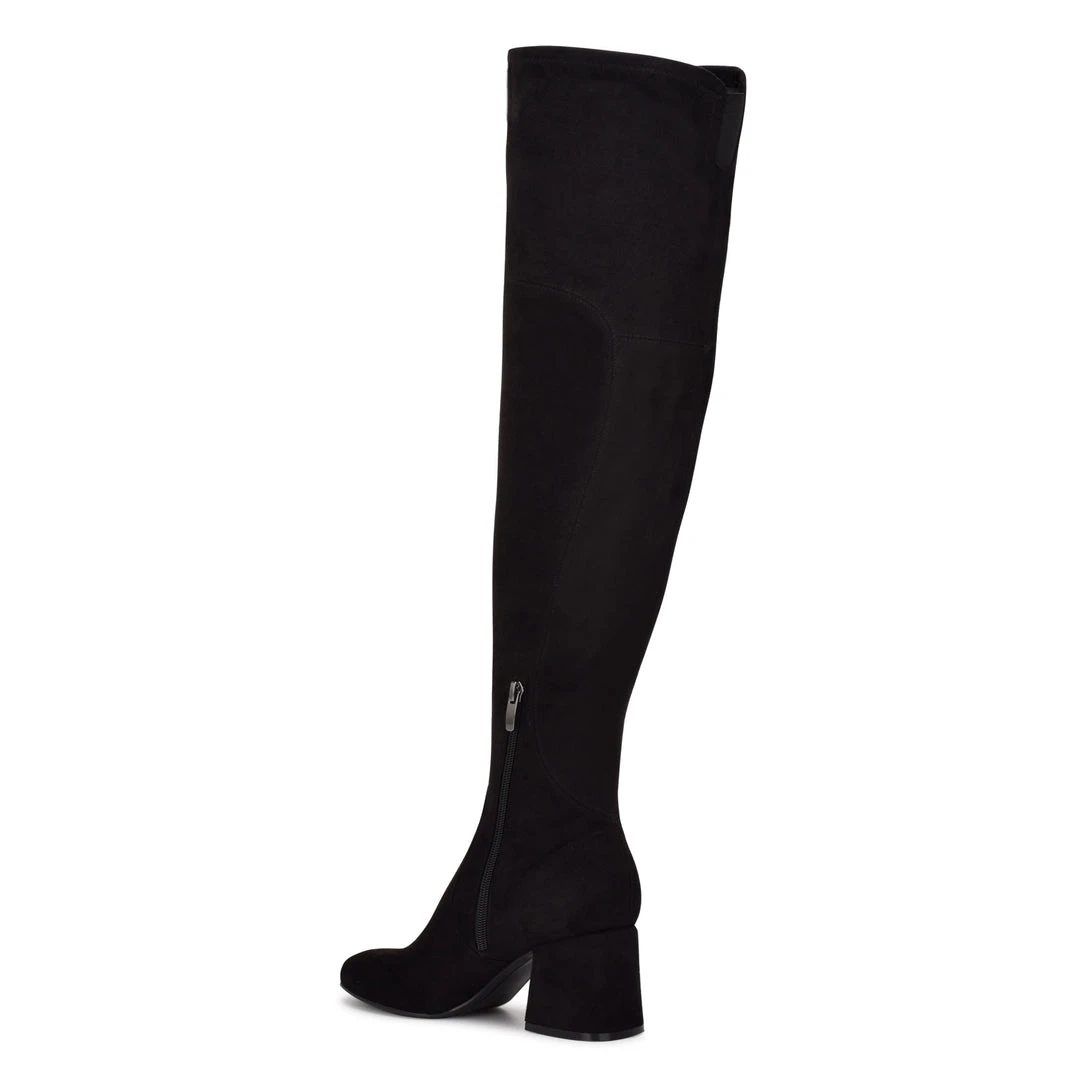 Nine West Blocky Over The Knee Heeled Boots 5 Nine West Blocky Over The Knee Heeled Boots