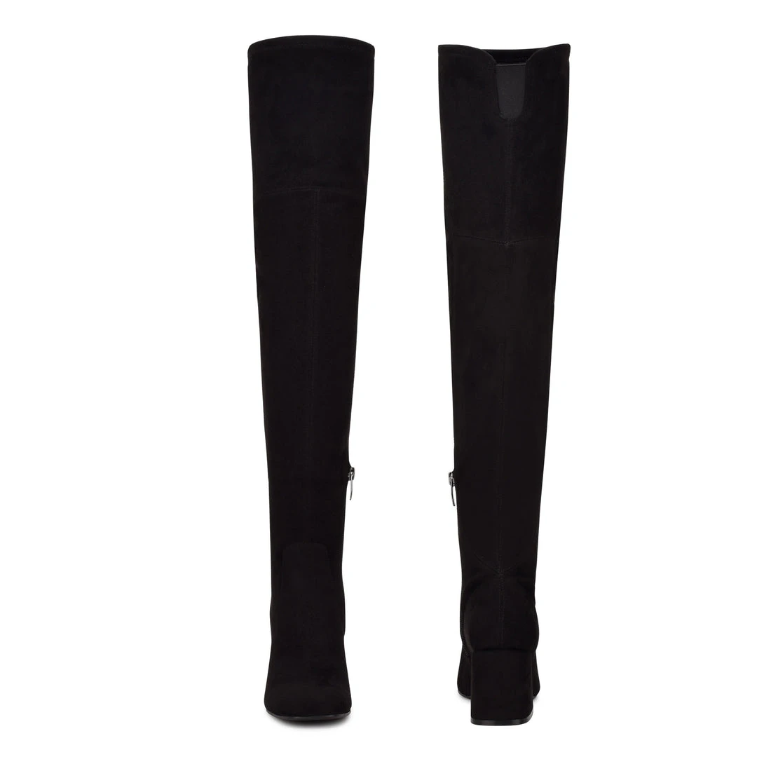 Nine West Blocky Over The Knee Heeled Boots 6 Nine West Blocky Over The Knee Heeled Boots