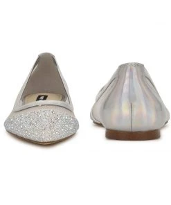 Nine West Bogus Pointy Toe Flats Metallic Mindset