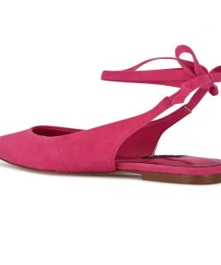 Nine West Bop Ankle Wrap Pointy Toe Flats Lace It Up