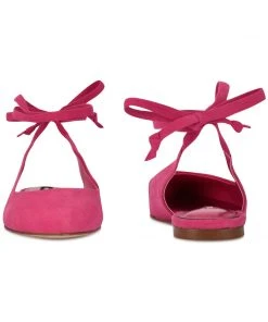 Nine West Bop Ankle Wrap Pointy Toe Flats Lace It Up