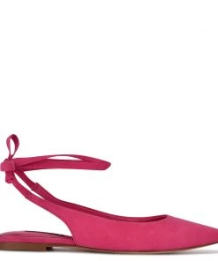 Nine West Bop Ankle Wrap Pointy Toe Flats Lace It Up