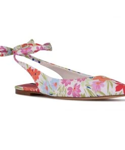 Nine West Bop Ankle Wrap Pointy Toe Flats