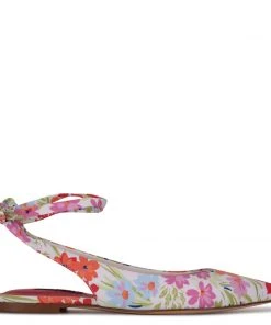 Nine West Bop Ankle Wrap Pointy Toe Flats