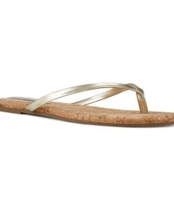 Nine West Metallic Mindset Bossy Flat Thong Sandals