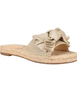 Nine West Weave Got You Bow Espadrille Slide Sandals