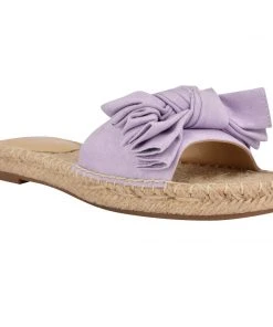 Nine West Weave Got You Bow Espadrille Slide Sandals