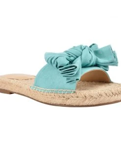 Nine West Weave Got You Bow Espadrille Slide Sandals