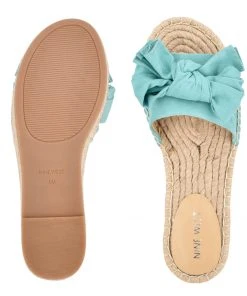 Nine West Weave Got You Bow Espadrille Slide Sandals