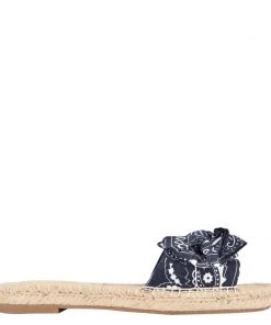 Nine West Weave Got You Bow Espadrille Slide Sandals