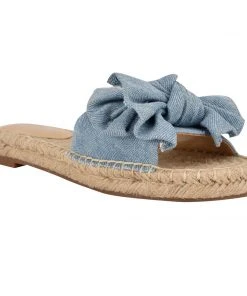Nine West Bow Espadrille Slide Sandals Weave Got You
