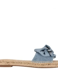 Nine West Bow Espadrille Slide Sandals Weave Got You