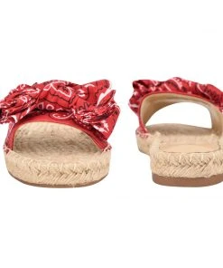Nine West Weave Got You Bow Espadrille Slide Sandals