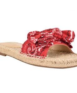 Nine West Weave Got You Bow Espadrille Slide Sandals