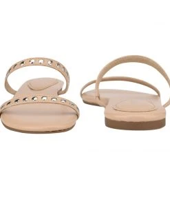 Nine West Brandie Flat Studded Slide Sandals