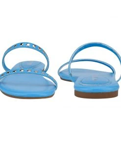 Nine West Brandie Flat Studded Slide Sandals Color Pop