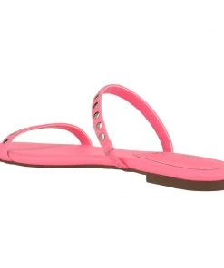 Nine West Brandie Flat Studded Slide Sandals Color Pop