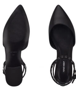 Nine West Brez Ankle Strap Pointy Toe Flats Shoes