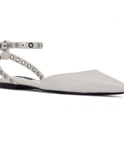 Nine West Brez Ankle Strap Pointy Toe Flats Shoes