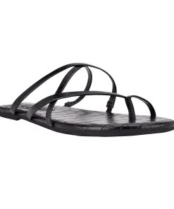 Nine West Brice Flat Toe Ring Slide Sandals Fun Flats