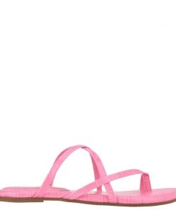 Nine West Color Pop Brice Flat Toe Ring Slide Sandals