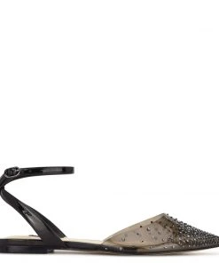 Nine West Briya Pointy Toe Flats In The Clear