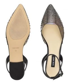 Nine West Briya Pointy Toe Flats In The Clear