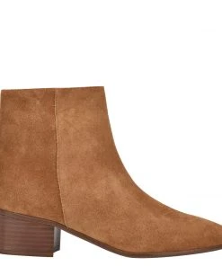Nine West Cabra Square-Toe Booties Boots & Booties