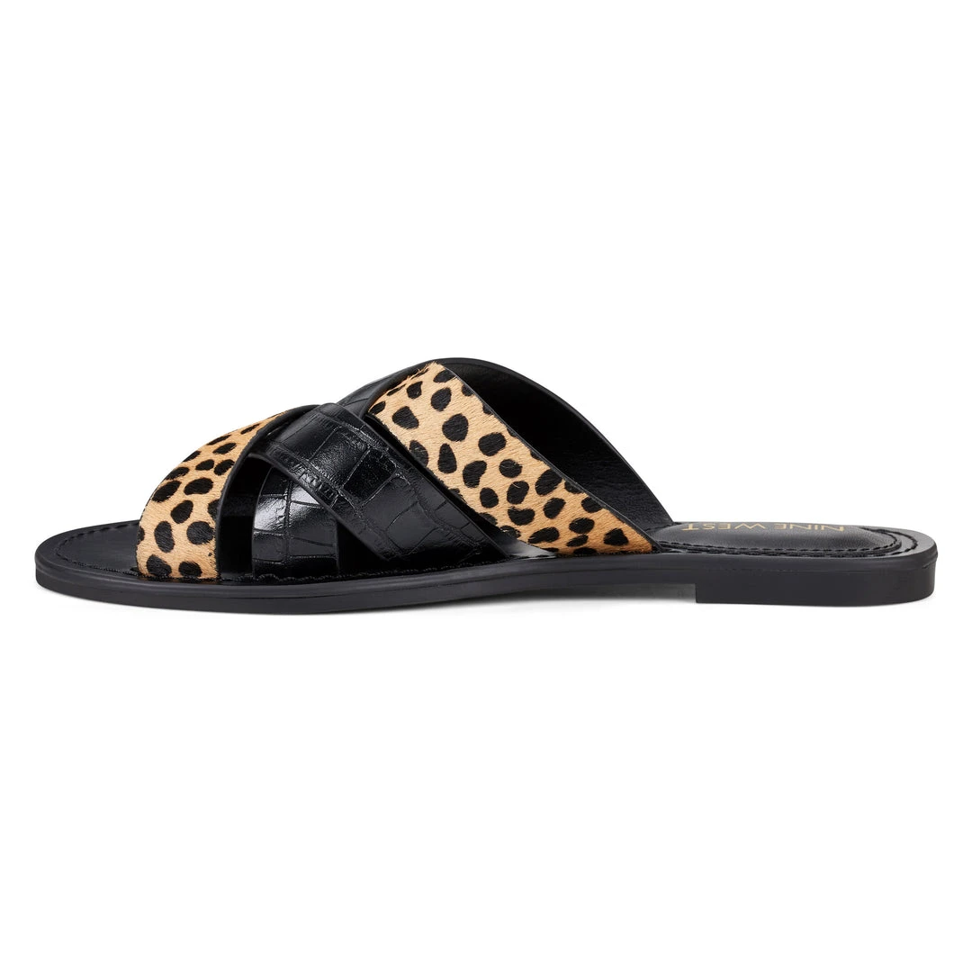 Nine West Cade Flat Slide Sandals 6 Nine West Cade Flat Slide Sandals