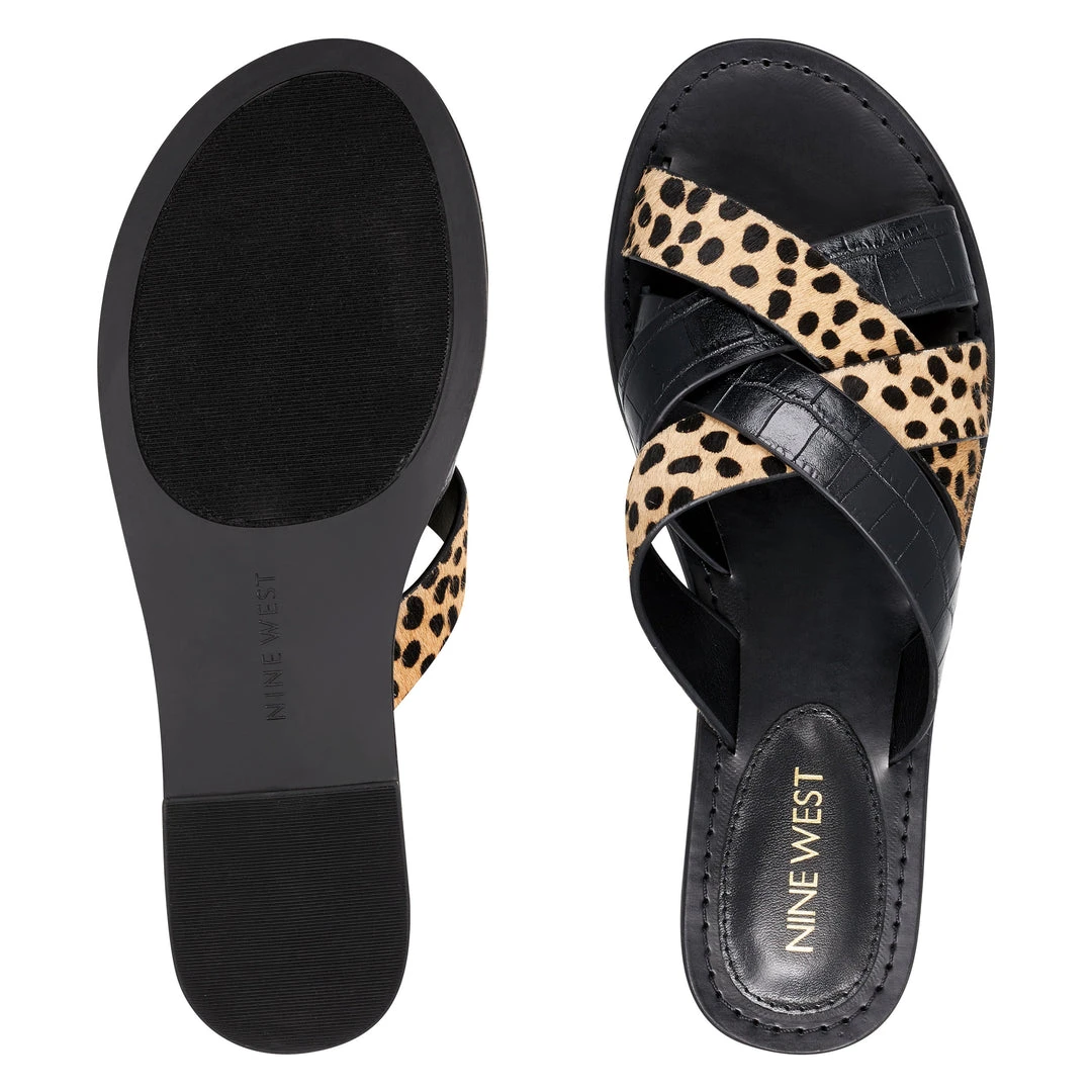 Nine West Cade Flat Slide Sandals 8 Nine West Cade Flat Slide Sandals