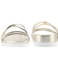 Nine West Calm Slide Sandals Metallic Mindset