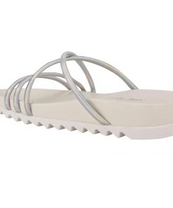 Nine West Calm Slide Sandals Metallic Mindset