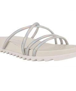 Nine West Calm Slide Sandals Metallic Mindset