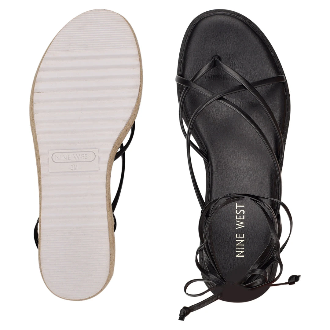 Nine West Candid Ankle Wrap Espadrille Sandals 7 Nine West Candid Ankle Wrap Espadrille Sandals