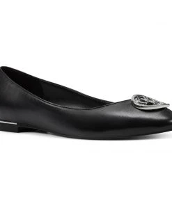 Nine West Celia Logo Almond Toe Flats