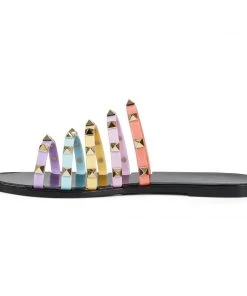Nine West Color Pop Charli Flat Slide Sandals 11 Nine West Color Pop Charli Flat Slide Sandals
