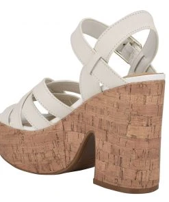 Nine West Weave Got You Cheers Heeled Platform Sandals 9 Nine West Weave Got You Cheers Heeled Platform Sandals