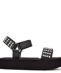 Nine West Comehere Studded Platform Sandals