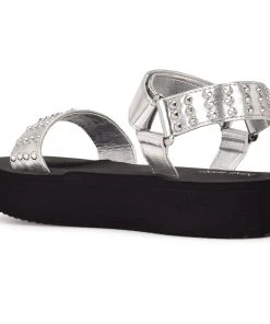Nine West Comehere Studded Platform Sandals