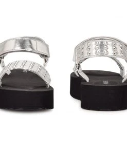 Nine West Comehere Studded Platform Sandals