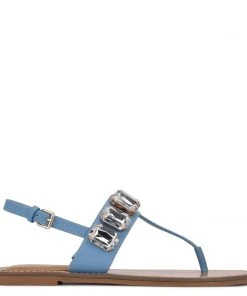 Nine West Color Pop Coral Flat Sandals