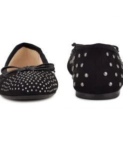 Nine West Curvy Studded Ballet Flats