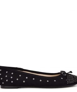 Nine West Curvy Studded Ballet Flats