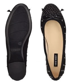 Nine West Curvy Studded Ballet Flats
