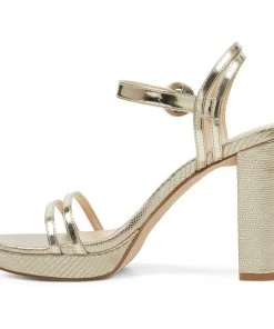 Nine West Daisy Open Toe Sandals Metallic Mindset