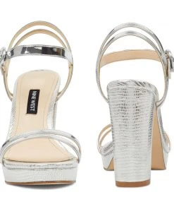 Nine West Daisy Open Toe Sandals Metallic Mindset